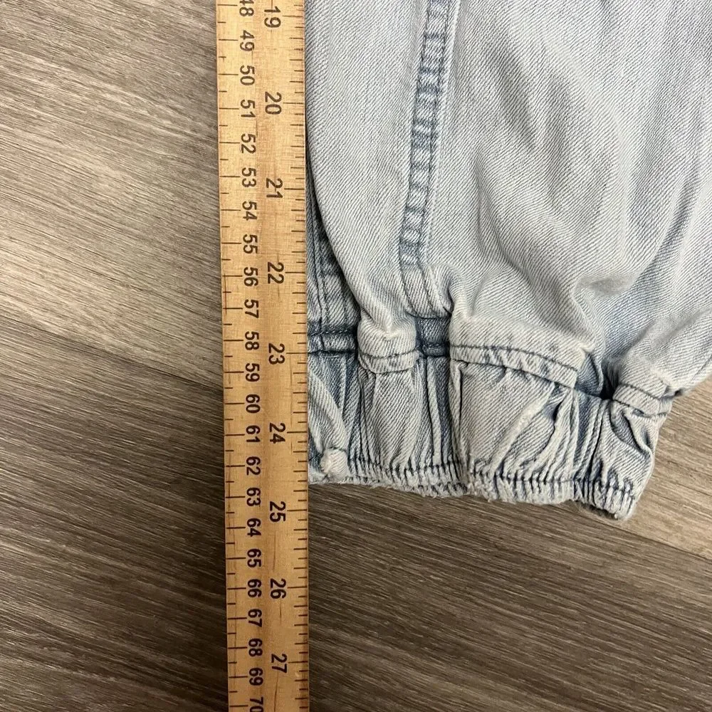 Y2K Hot‎ Topic Jogger Jeans Women 32x25 Curtain Rave Cyber Baggy HipHop Skate - Picture 6 of 11